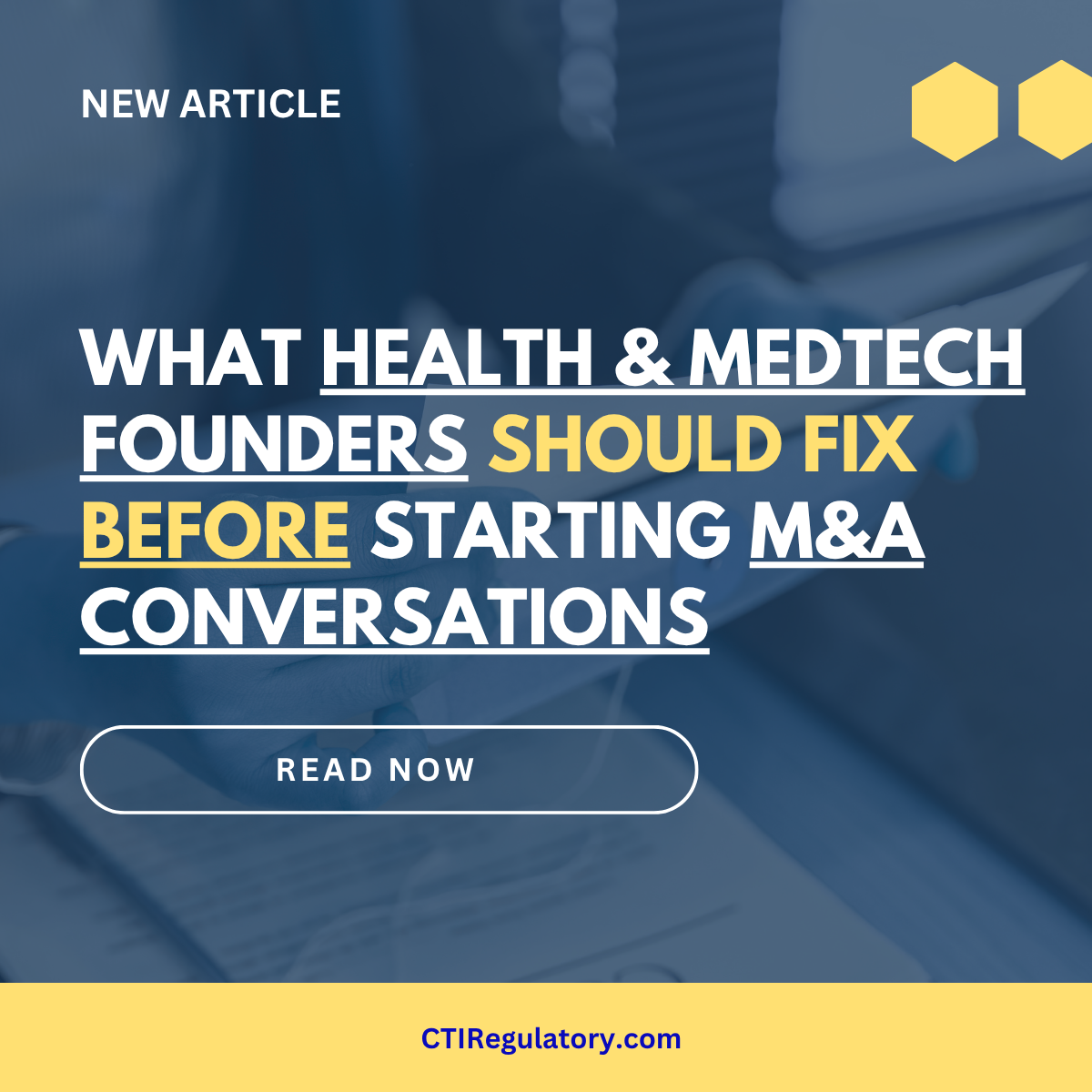 What Health & MedTech Founders Should Fix Before Starting M&A Conversations